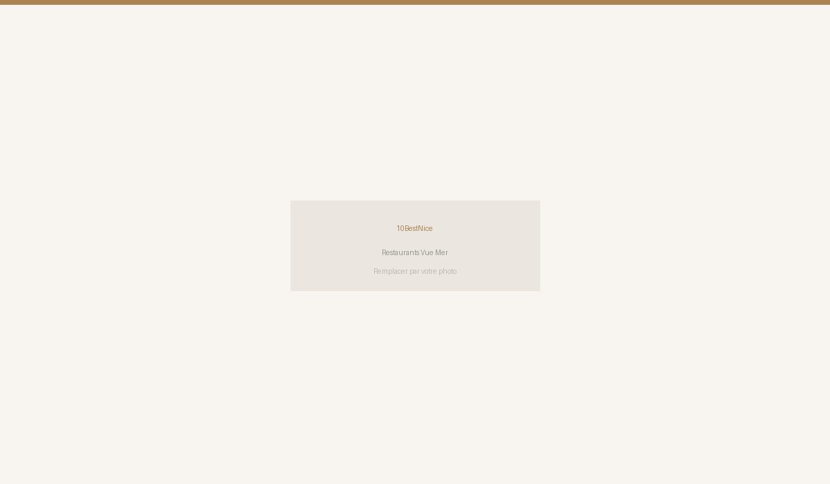 Restaurants Vue sur Mer Nice